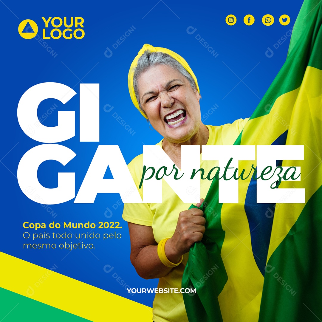 Social Media Copa Do Mundo Gigante Por Natureza PSD Editável