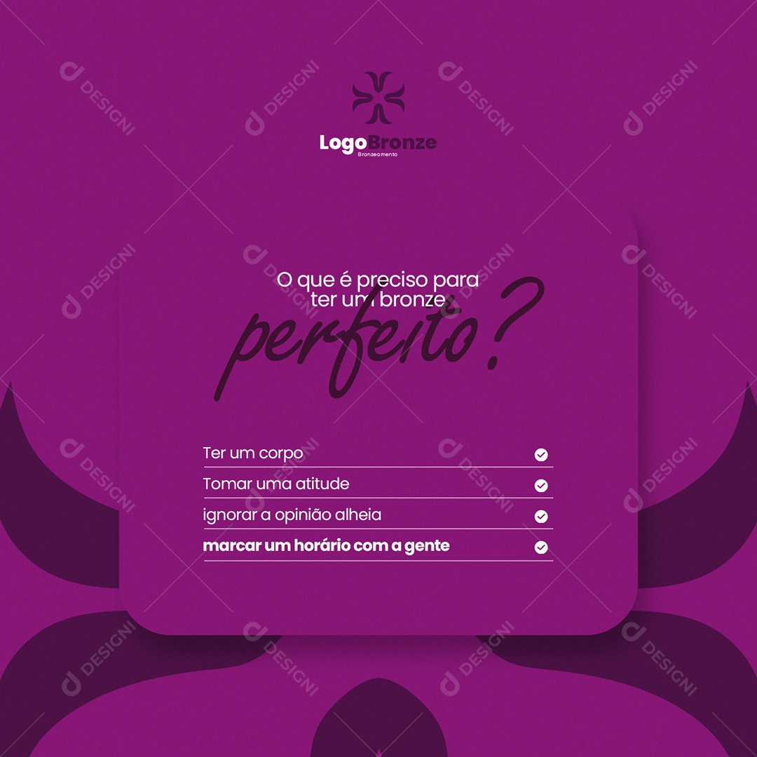 O Que é Preciso para Ter um Bronze Perfeito Bronzeamento Social Media PSD Editável