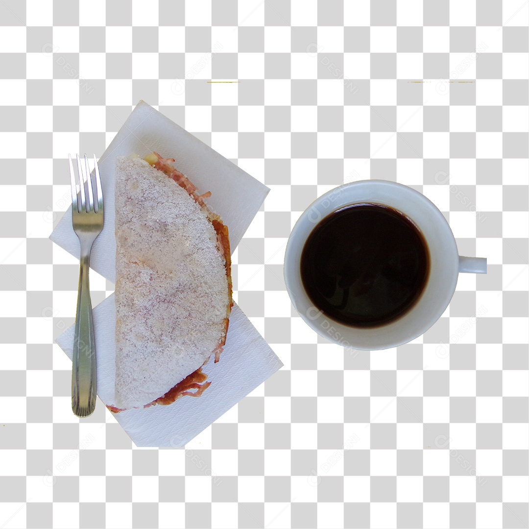 Tapioca e Xícara de Café Iguaria Brasileira PNG Transparente