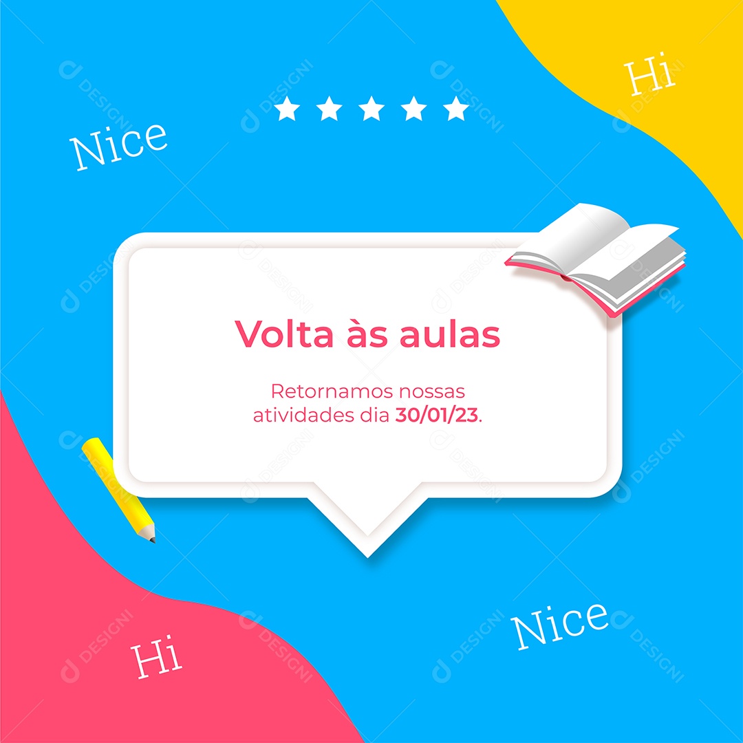 Retorno das Aulas Curso de Inglês Vetor EPS