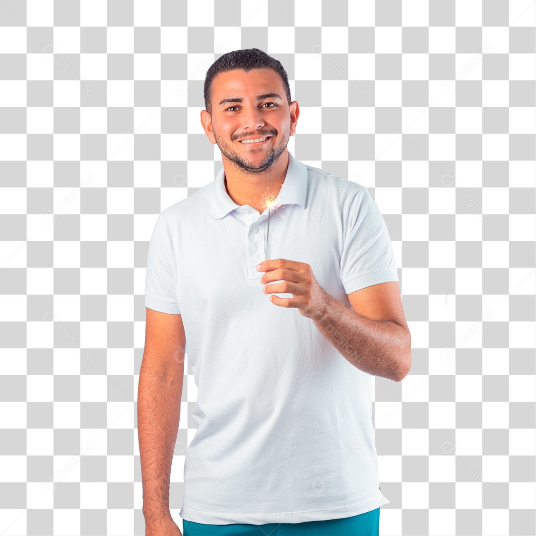 Homem de Camisa Branca PNG Transparente