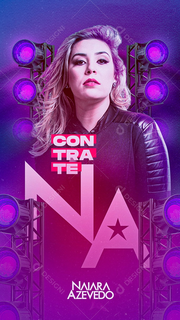 Story Contrate Naiara Azevedo Flyer Social Media PSD Editável