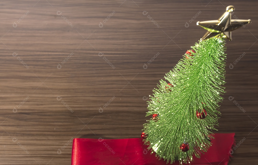 Mini árvore natal lado, conceito de natal