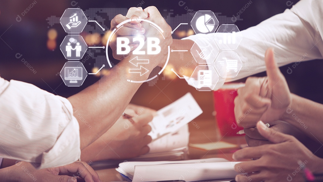 B2B business company commerce technology marketing concept.