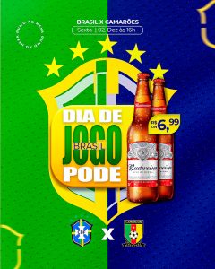 Cervejaria Dia de Jogo do Brasil Pode Social Media PSD Editável