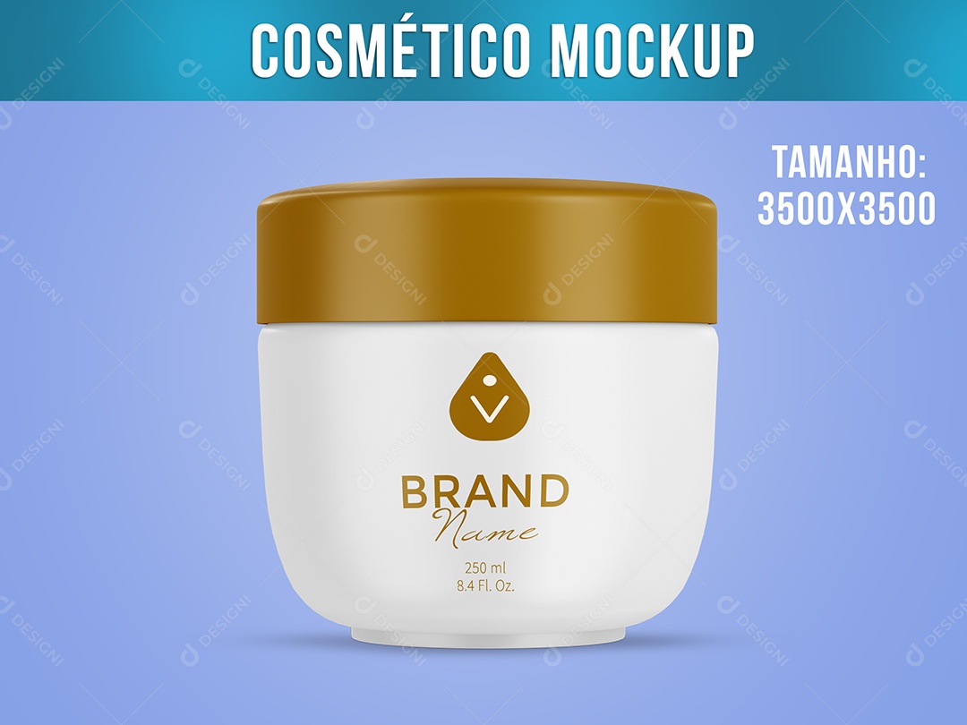 Frasco Cosmético Mockup Pote PSD