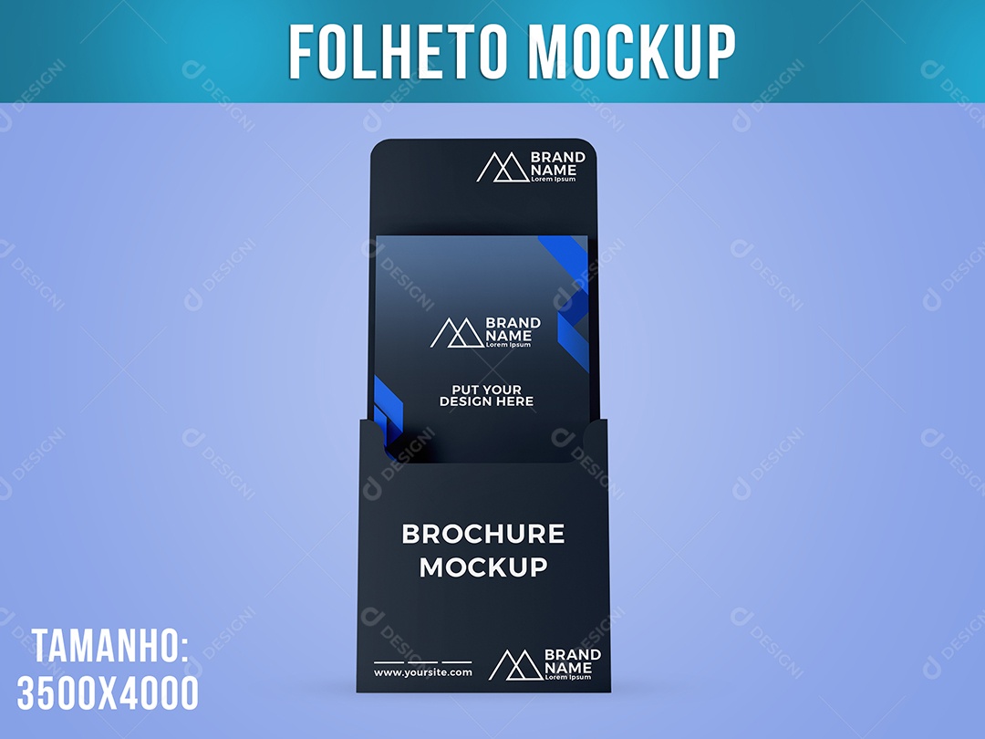 Suporte de Folheto Mockup PSD
