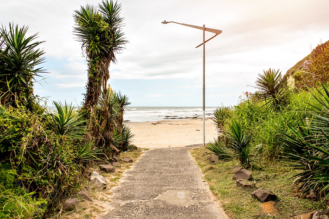 Paisagem da praia de Torres no Rio Grande do Sul Brasil