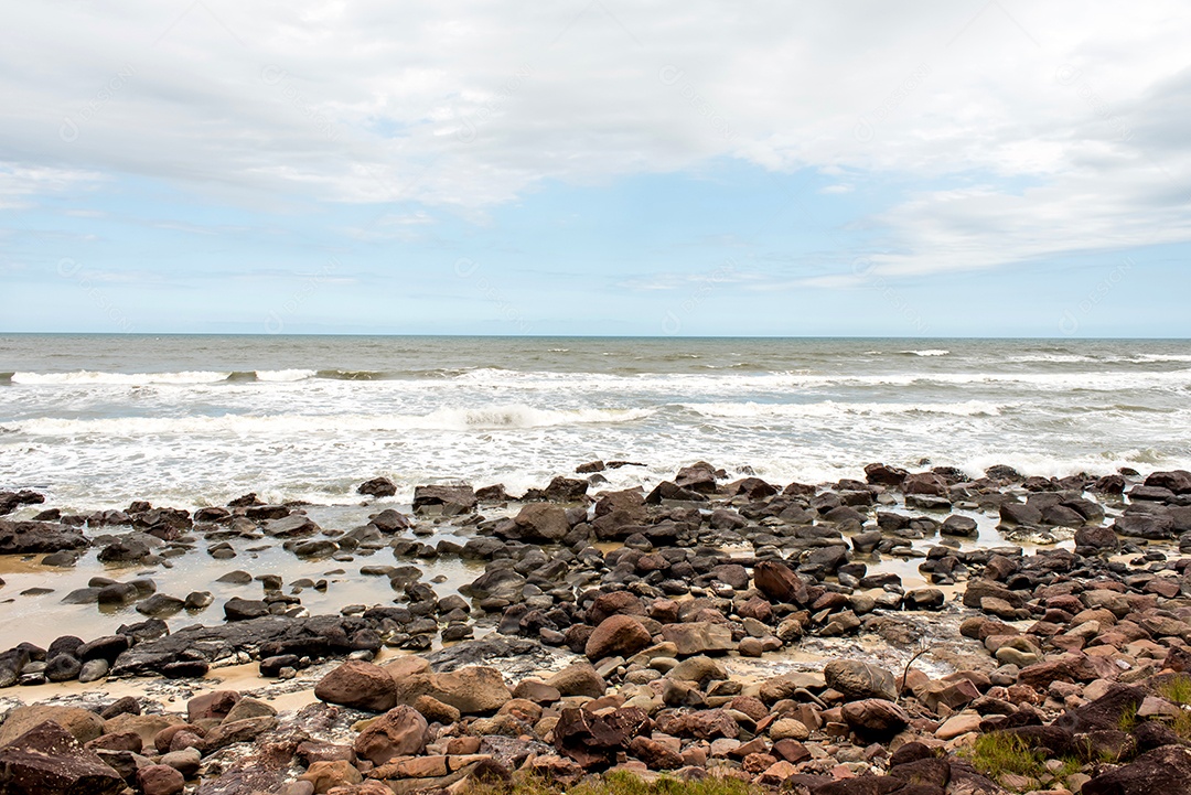 Paisagem da praia de Torres no Rio Grande do Sul Brasil