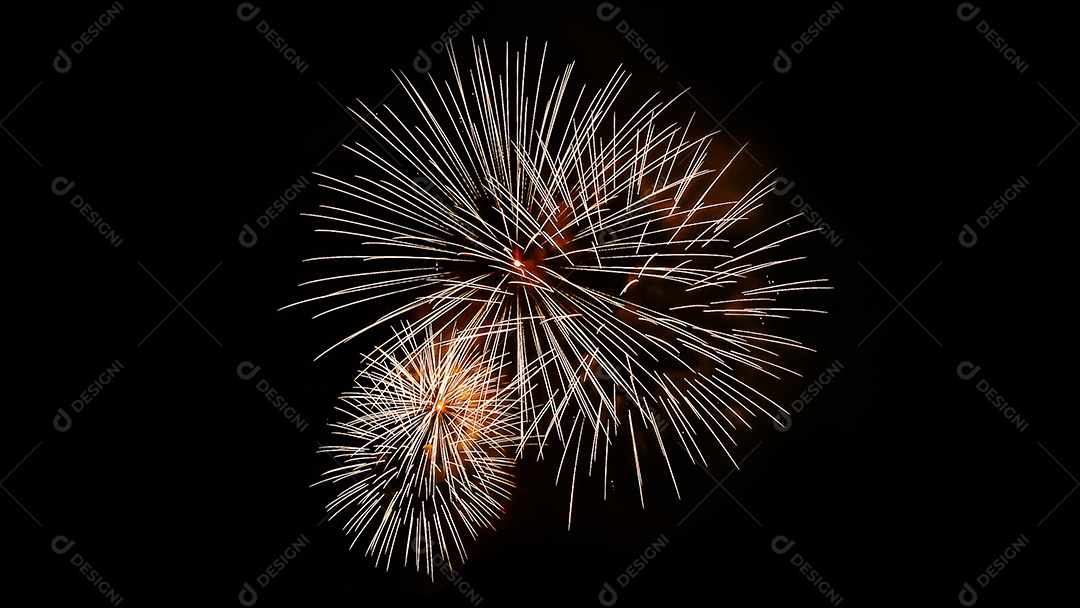 Abstrato de fogos de artifício ilumina o céu com exibição deslumbrante