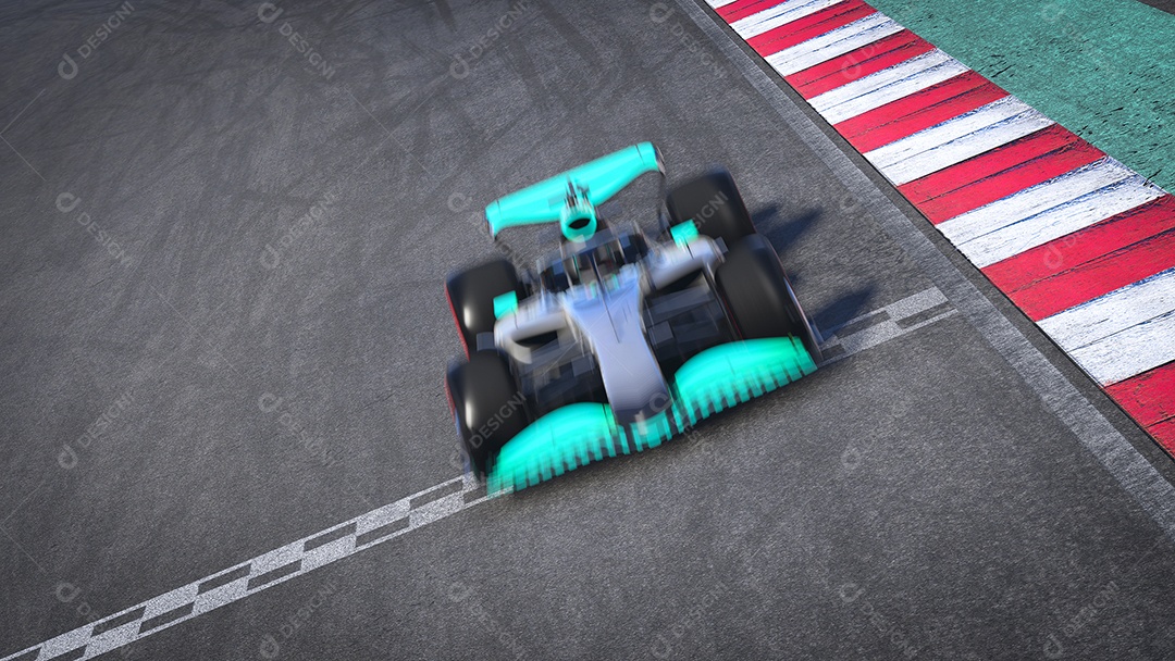 Carro de corrida correndo na pista