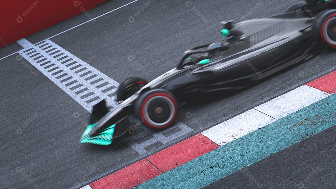 Carro de corrida correndo na pista