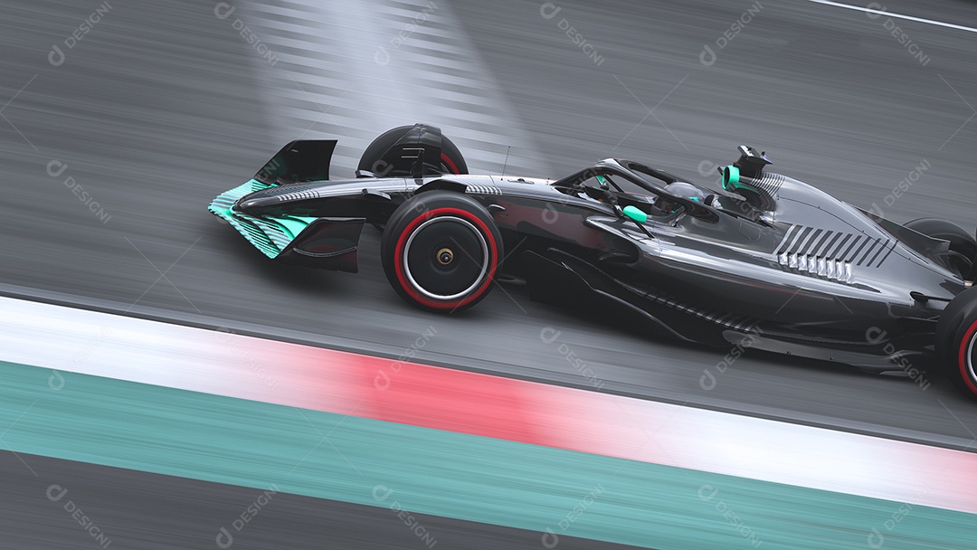 Carro de corrida correndo na pista