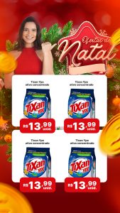Story Social Media Encarte Ofertas de Natal Supermercado Feliz Natal PSD Editável