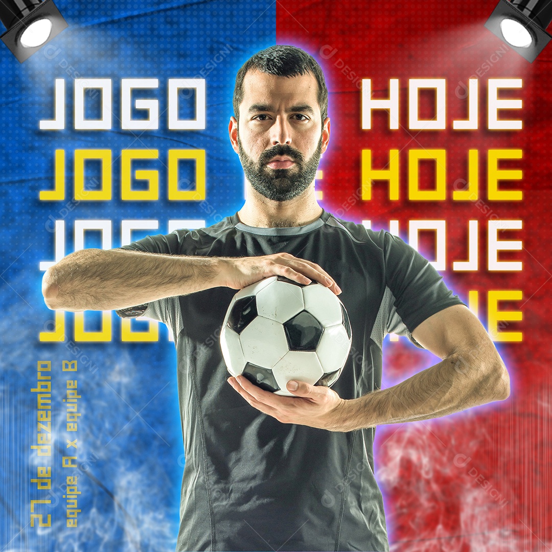 Jogo Hoje Futebol Social Media PSD Editável