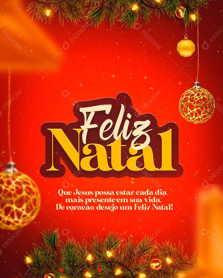 Post Feliz Natal 2022 Feed PSD Editável