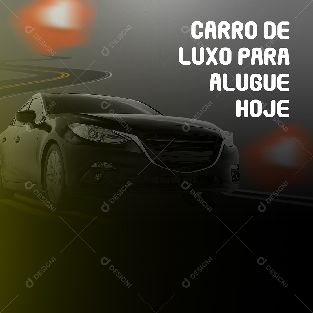 Carro de Luxo Alugue Hoje Locadoras Social Media PSD Editável