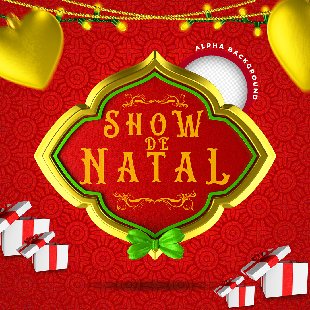 Show de Natal Placa Para Composição de Texto PSD