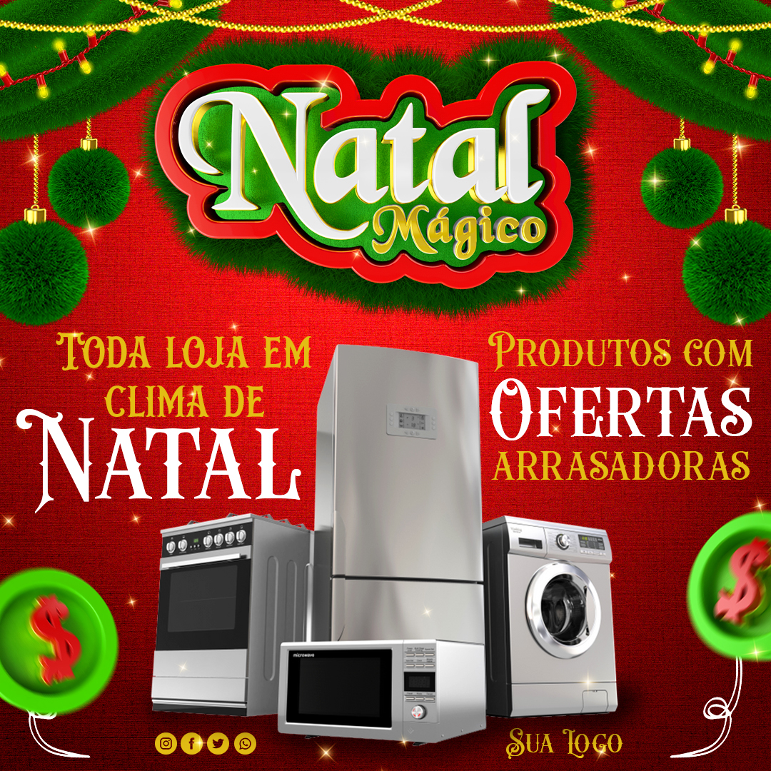 Social Media Natal Mágico Offers Products PSD