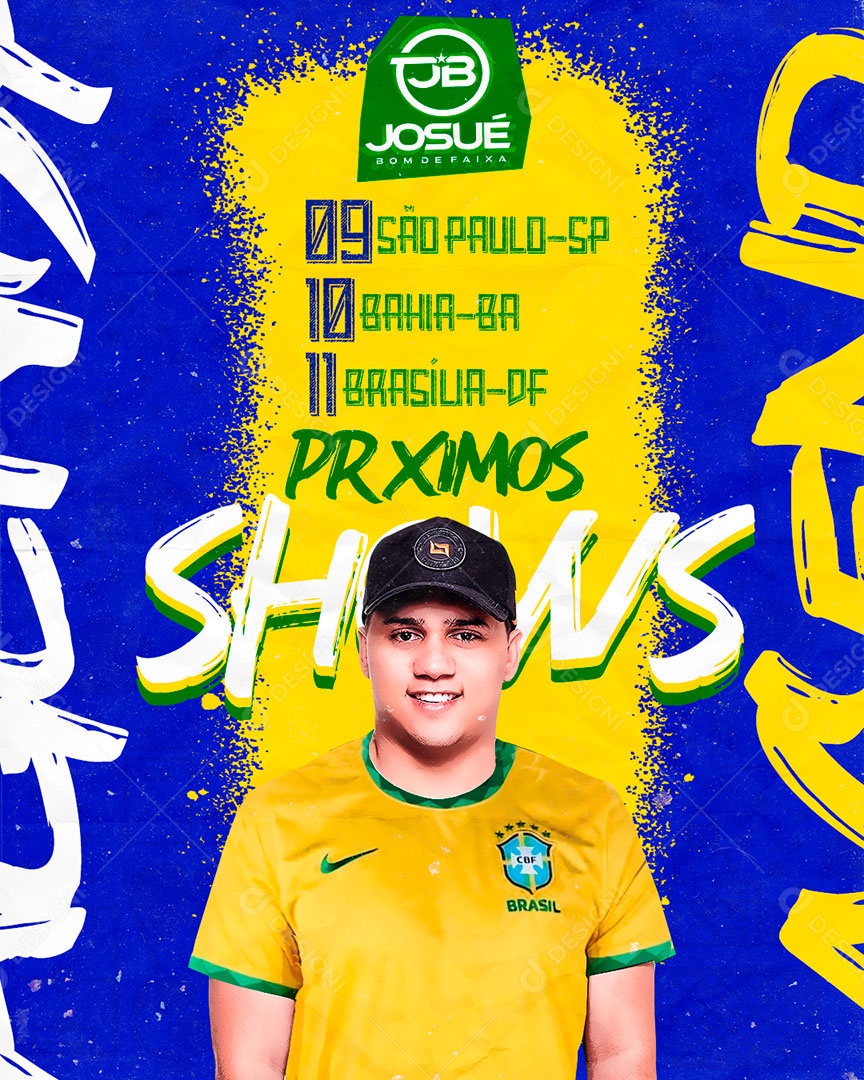 Agenda De Shows Josué Bom de Faixa PSD Editável