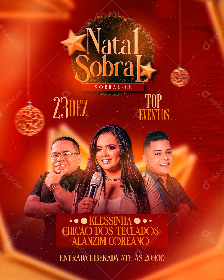 Eventos de Natal Sobral PSD Editável
