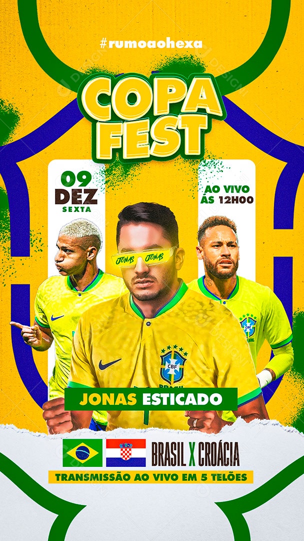 Post Copa Fest Jonas Esticado PSD Editável PSD Editável