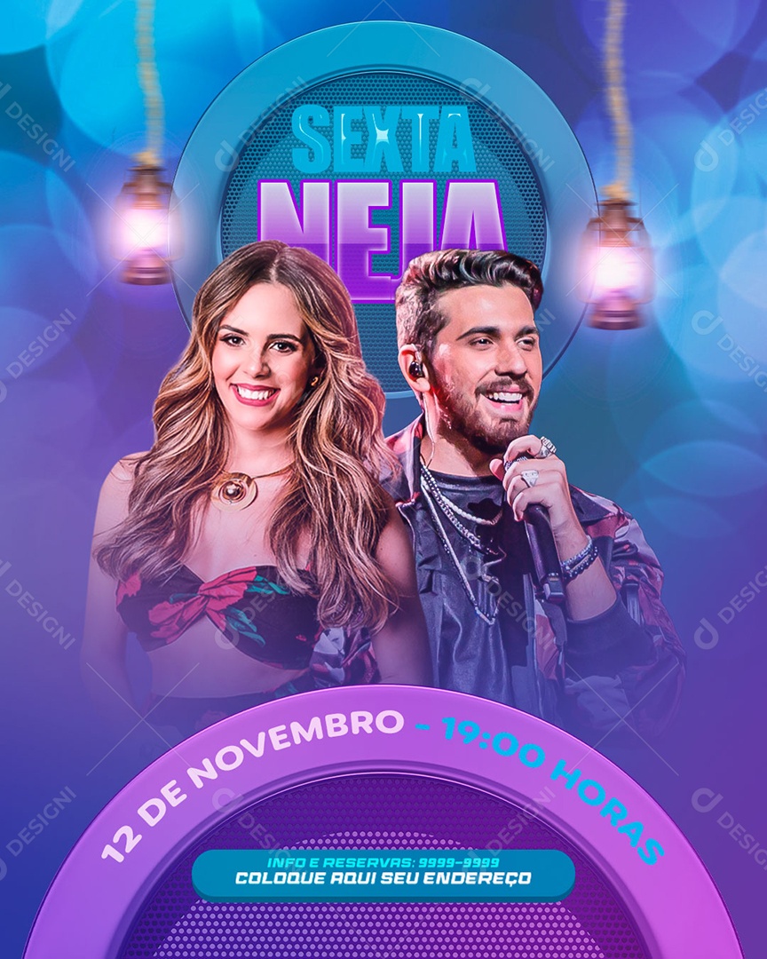 Social Media Flyer Sexta Neja Story PSD Editável