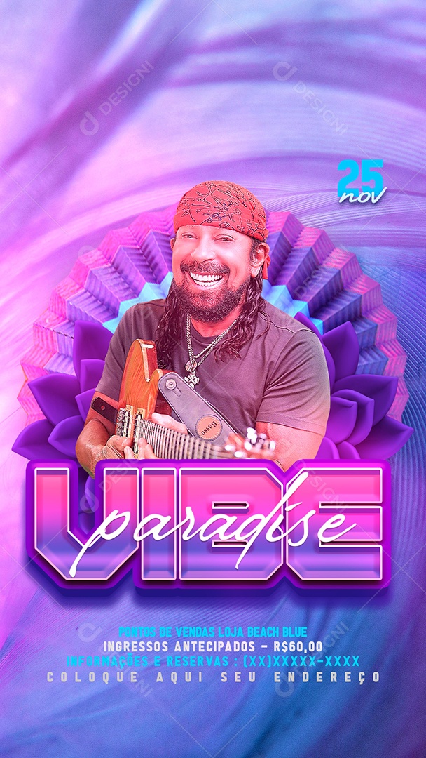 Social Media Vibe Paradise Story PSD Editável