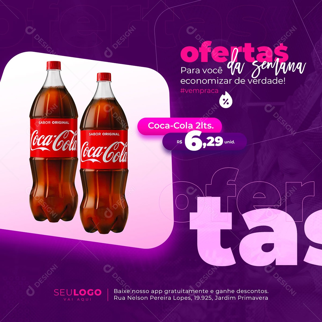 Ofertas da Semana Pra Você Economizar de Verdade Social Media PSD Editável