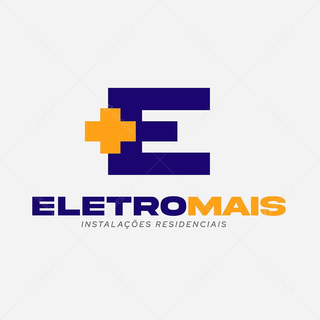 Logo Eletro Mais Instalações Residenciais AI Editável