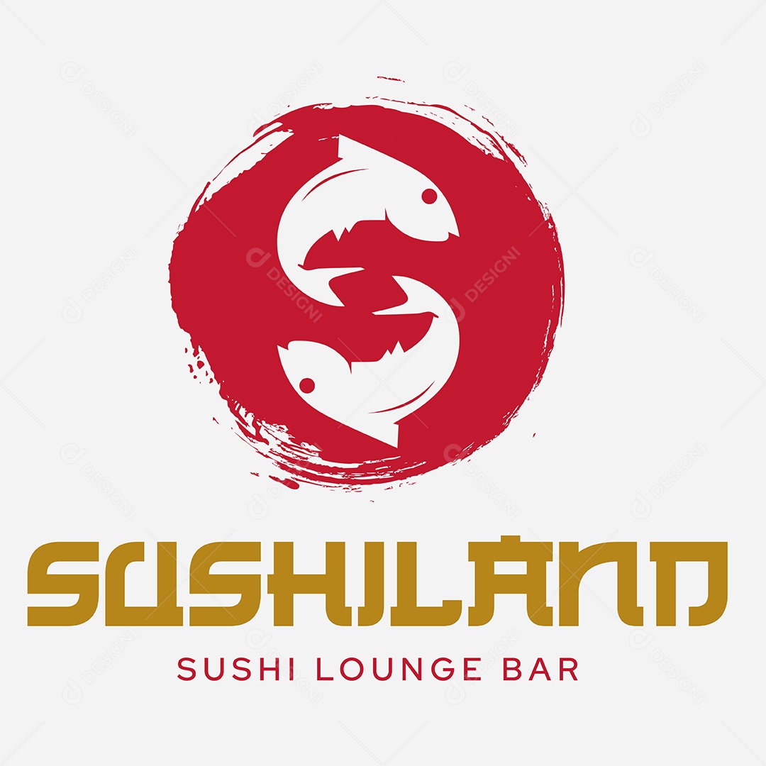 Logo Sushiland Sushi Lounge Bar AI Editável