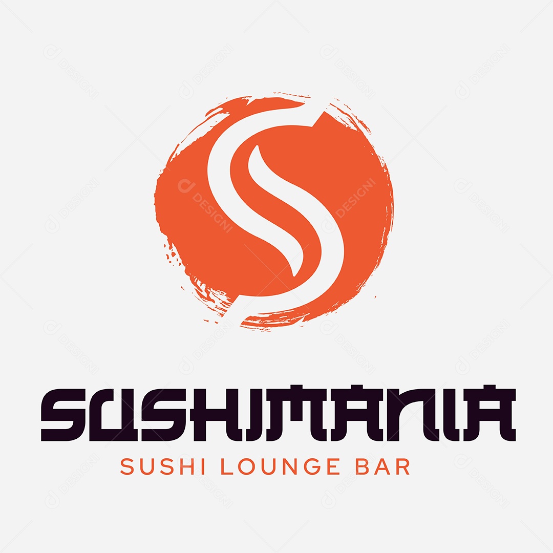 Logo Sushimania Sushi Lounge Bar AI Editável