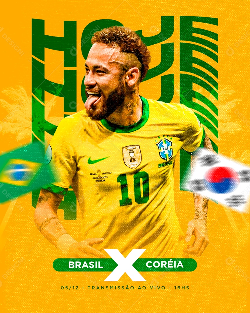 Social Media Brasil e Coreia PSD Editável