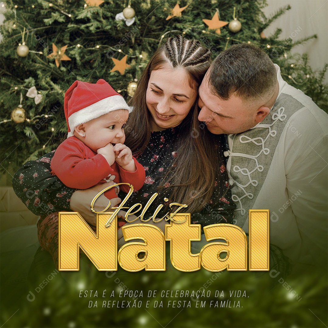 Social Media Feliz Natal Com Frase PSD Editável
