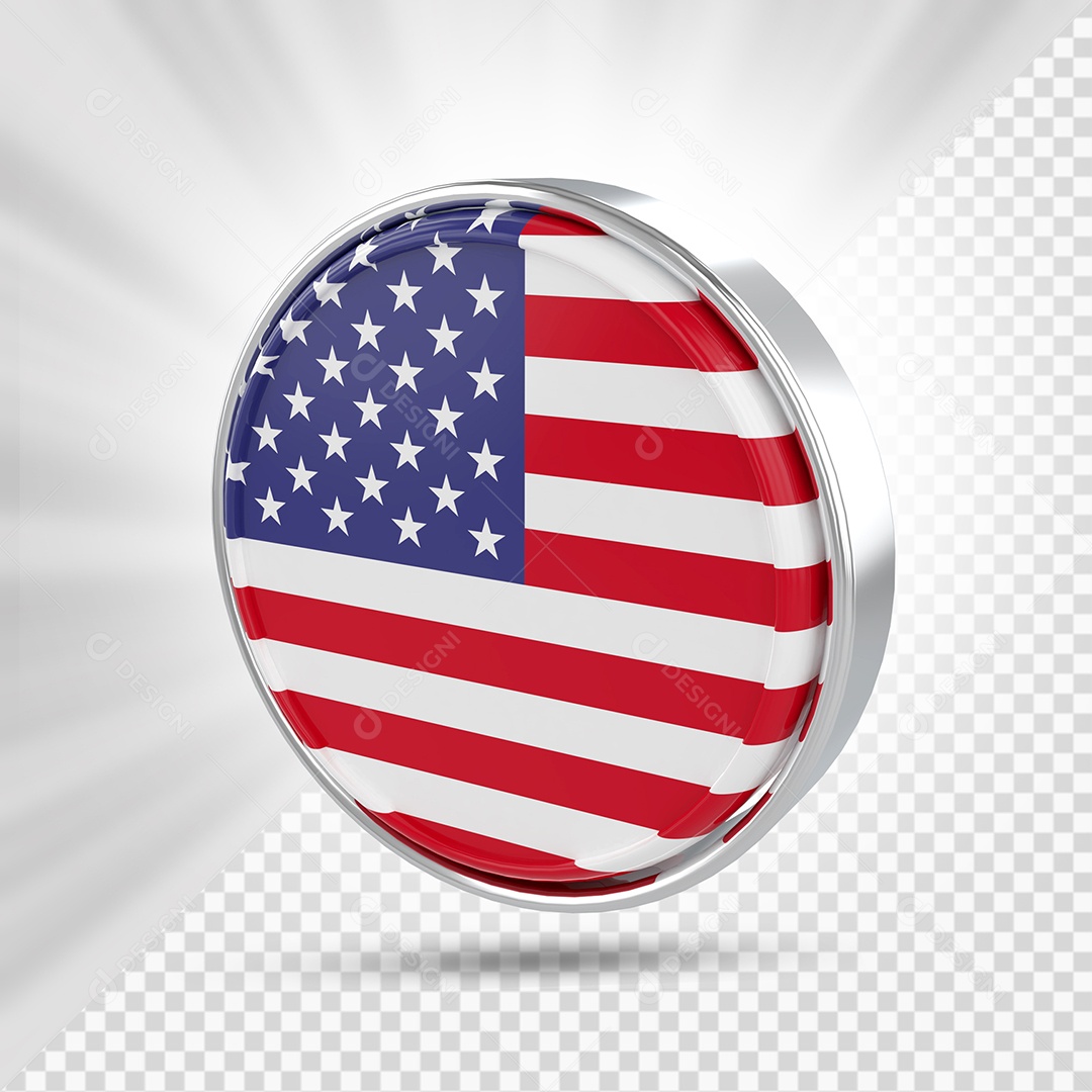 Estados Unidos Elemento 3D Para Composição PSD