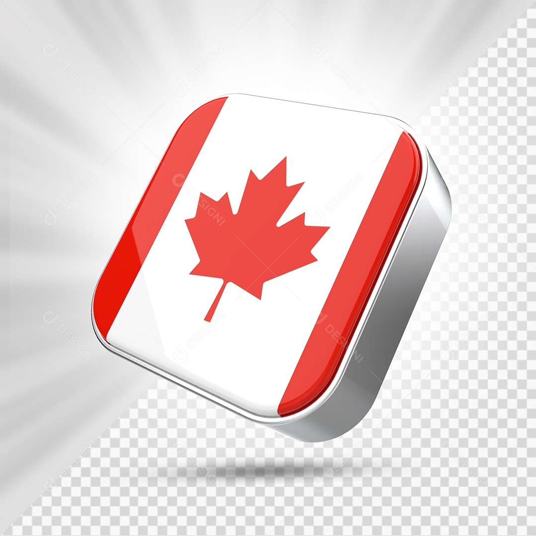 Canadá Elemento 3D Para Composição PSD