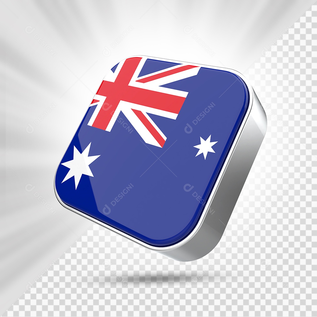 Ícone da Austrália Elemento 3D para Composição PSD