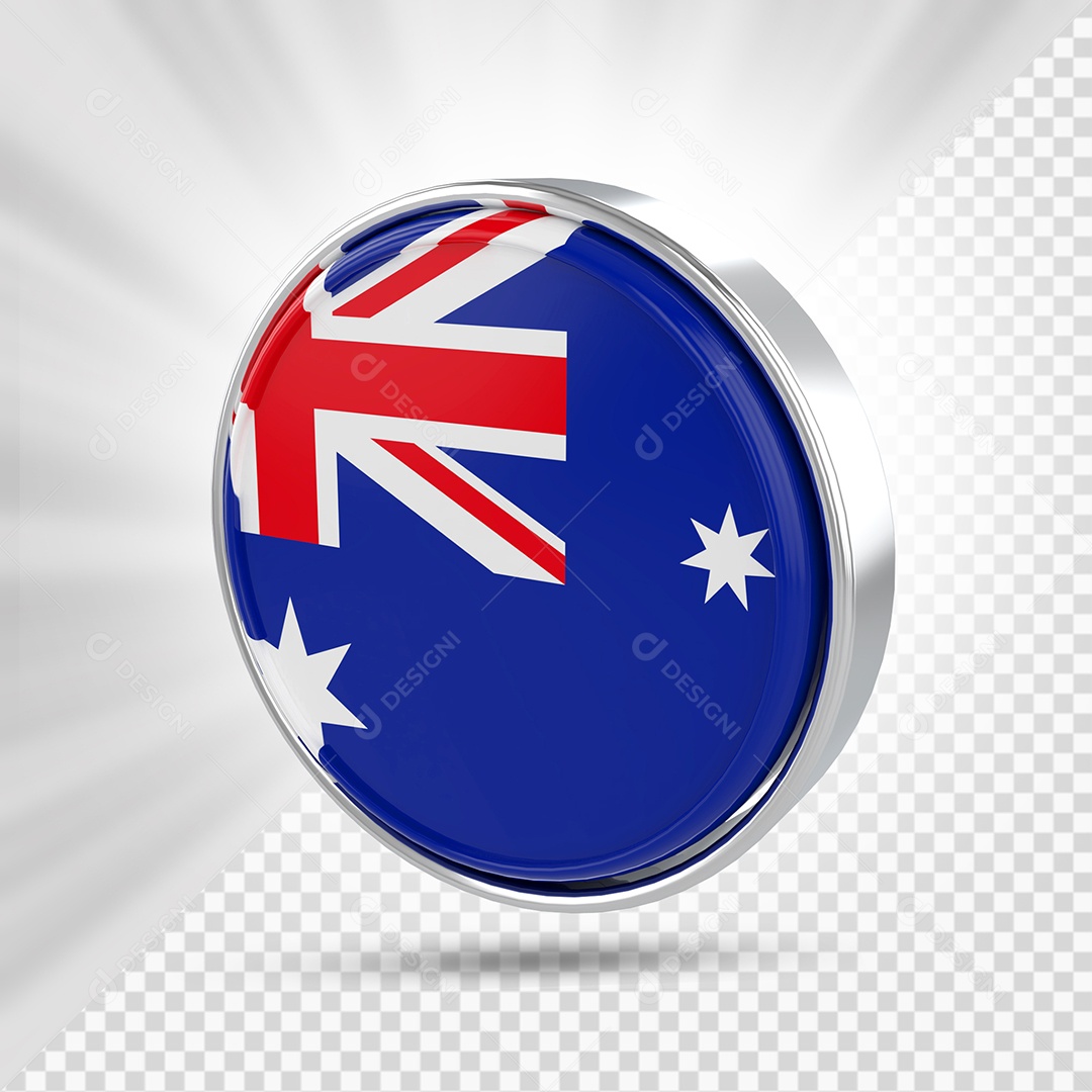 Ícone da Austrália Elemento 3D para Composição PSD