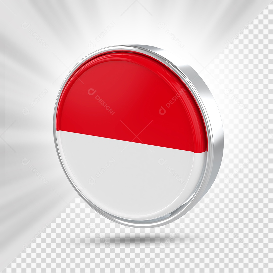 Ícone da Indonésia Elemento 3D para Composição PSD