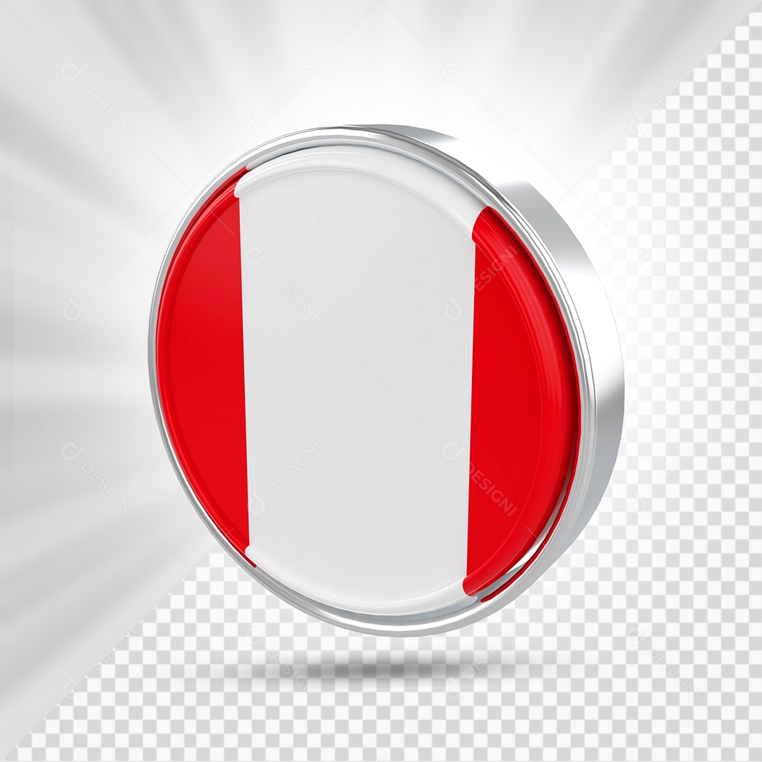 Ícone do Peru Elemento 3D para Composição PSD