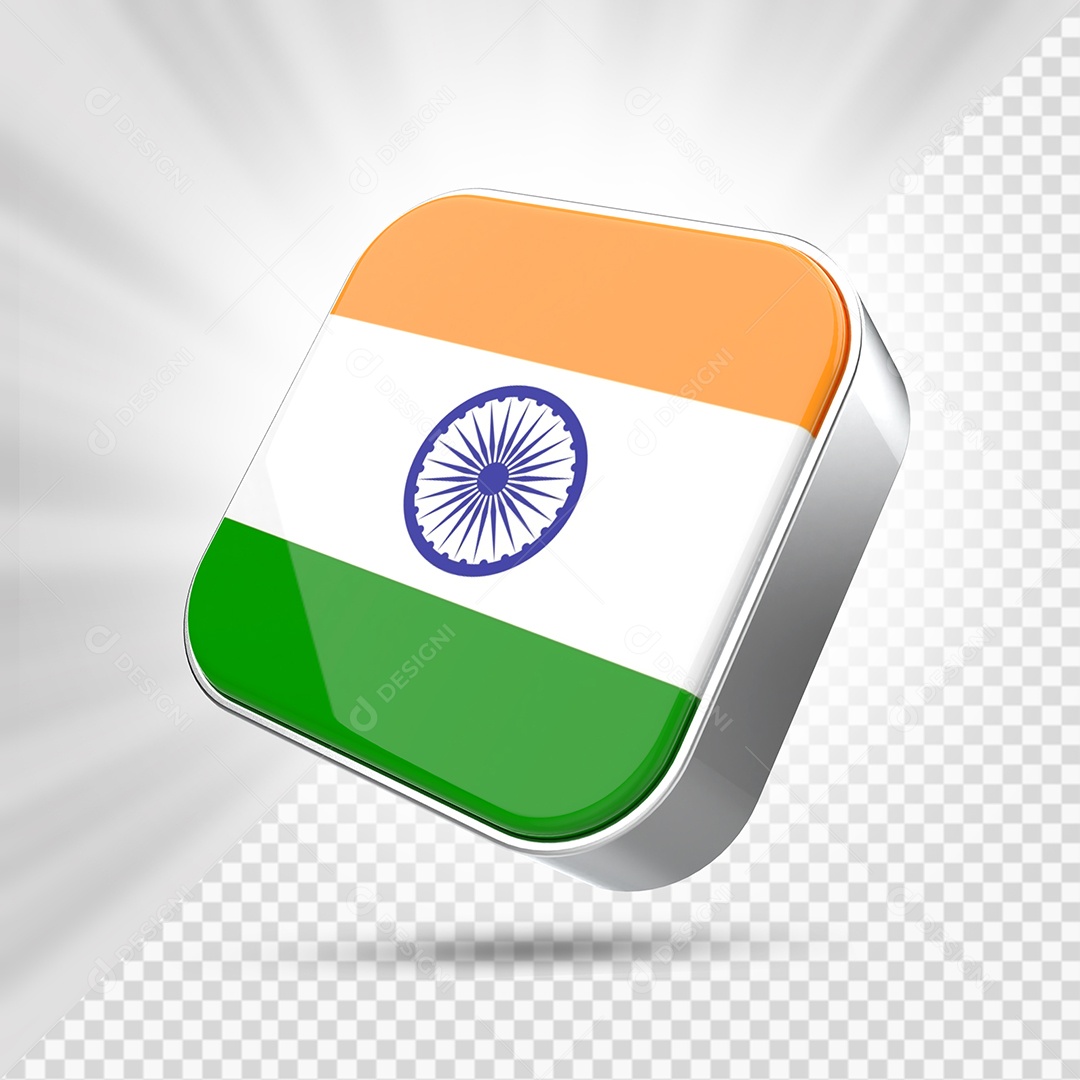 Ícone da Índia Elemento 3D para Composição PSD