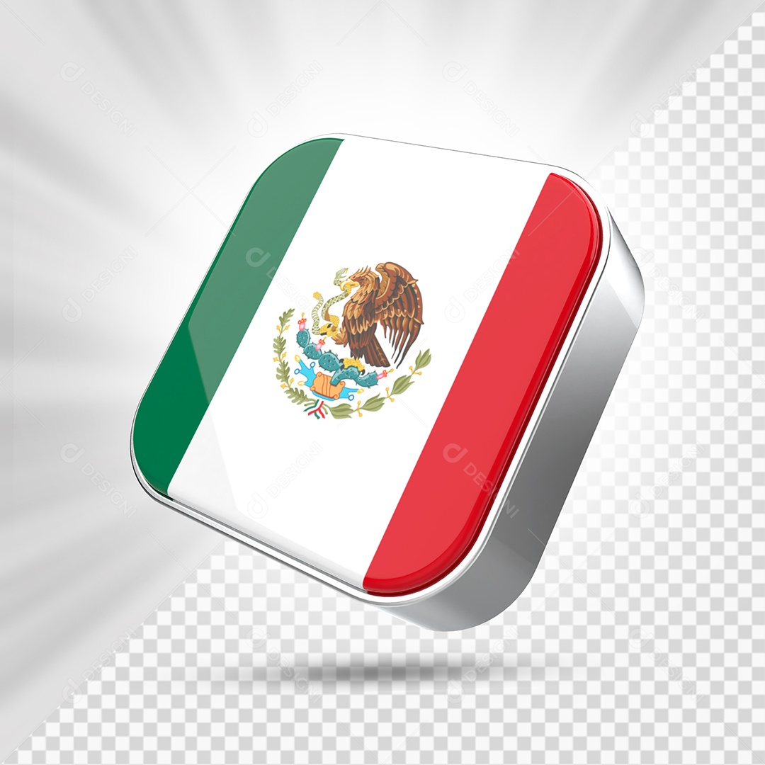 Ícone do México Elemento 3D para Composição PSD