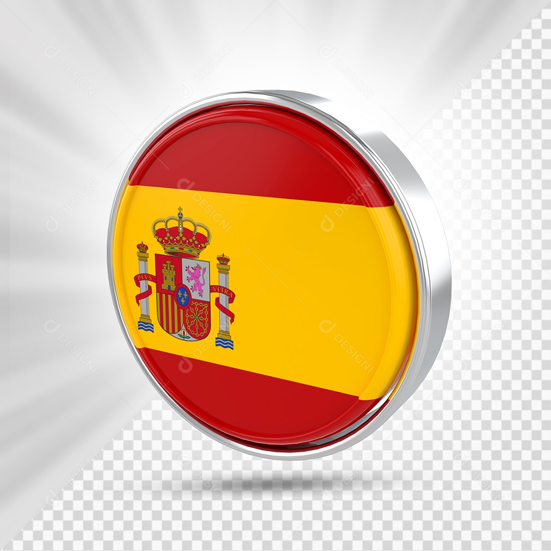 Ícone da Espanha Elemento 3D para Composição PSD