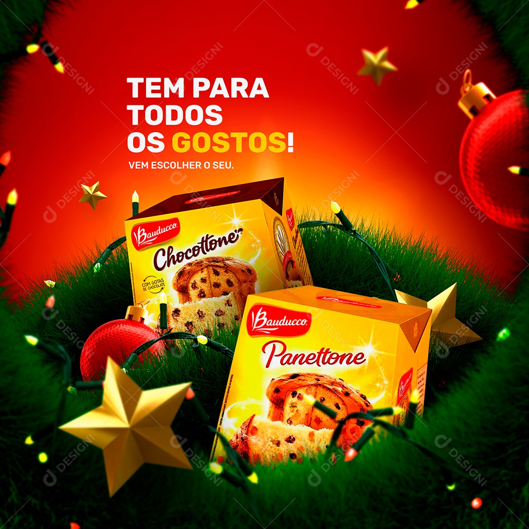 Post Panetone Natal PSD Editável