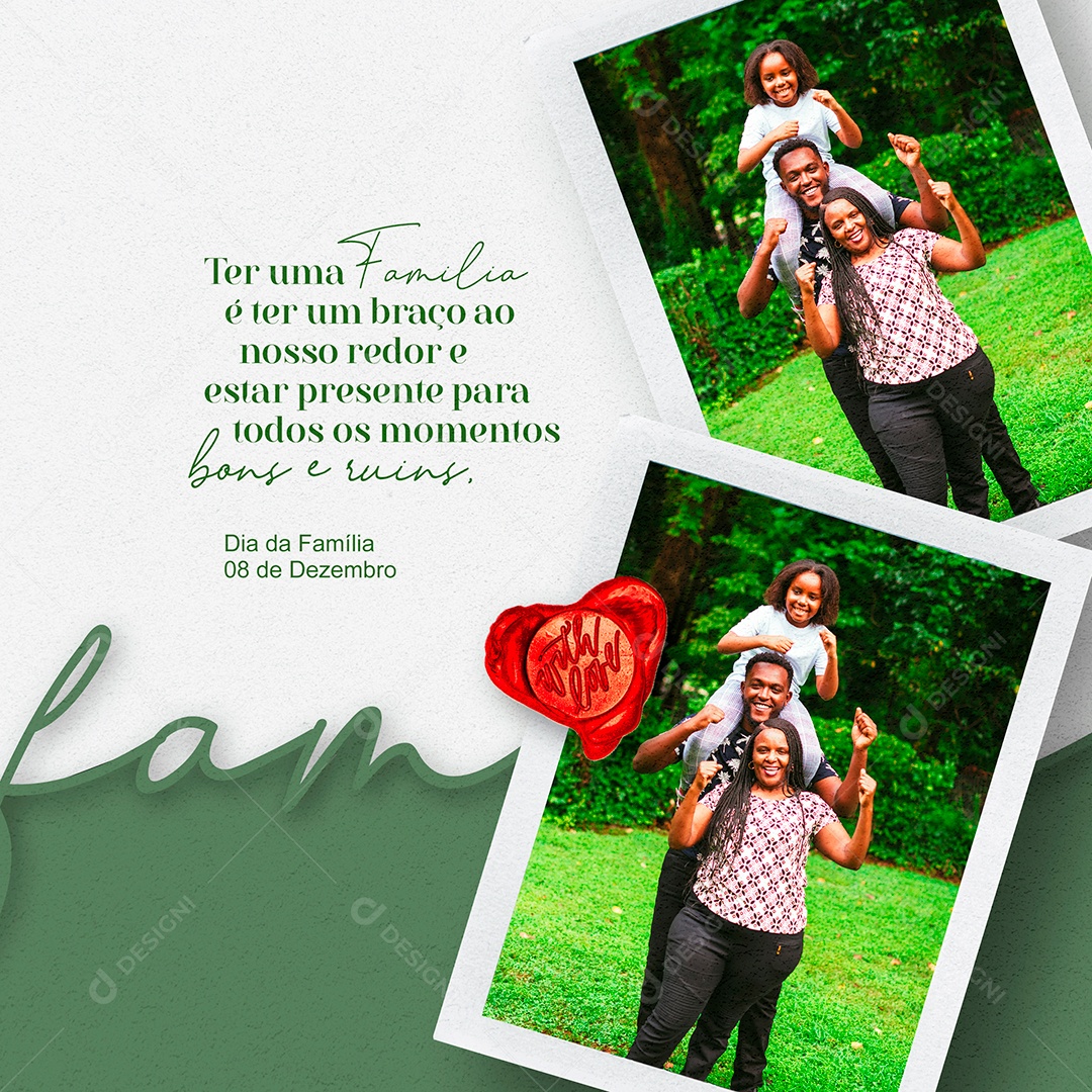 Post Dia Da Família Social Media PSD Editável