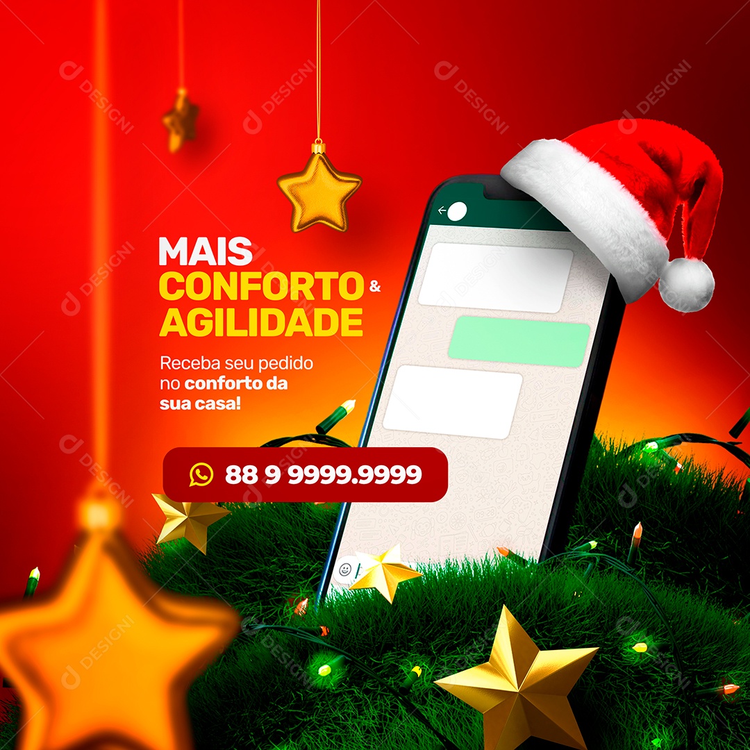 Post Mais Conforto e Agilidade Natal PSD Editável