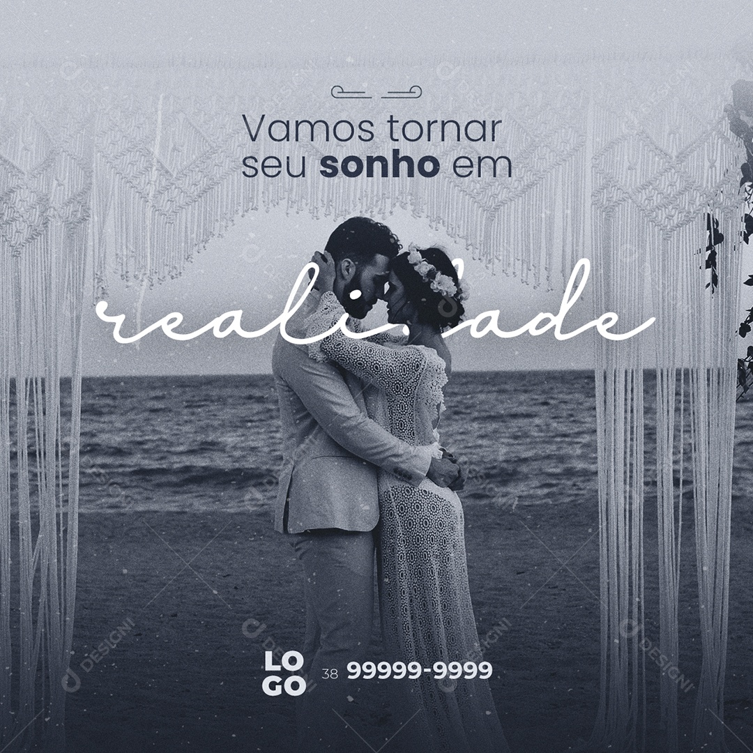 Vamos Tornar seu Sonho em Realidade Assessoria de Casamento Social Media PSD Editável