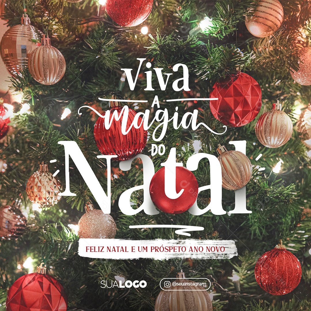 Post Viva A Magia Do Natal PSD Editável