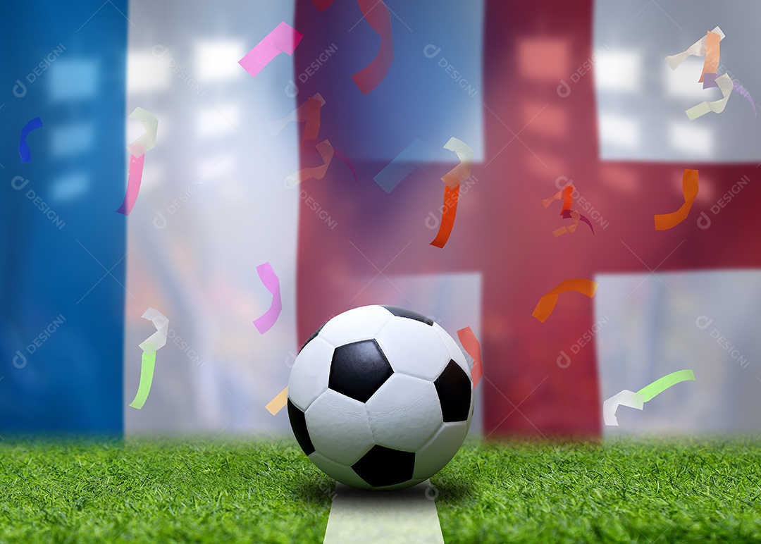 Competição da Copa de Futebol entre a Inglaterra nacional e a França nacional.