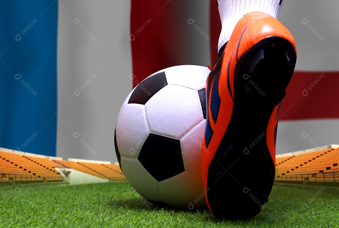 Competição da Copa de Futebol entre a Inglaterra nacional e a França nacional.